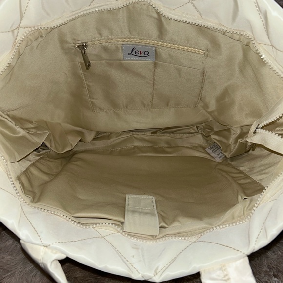 NEW 2 Large Quilted Tote Bags, Cream & Black, dust bags included! - Picture 5 of 6